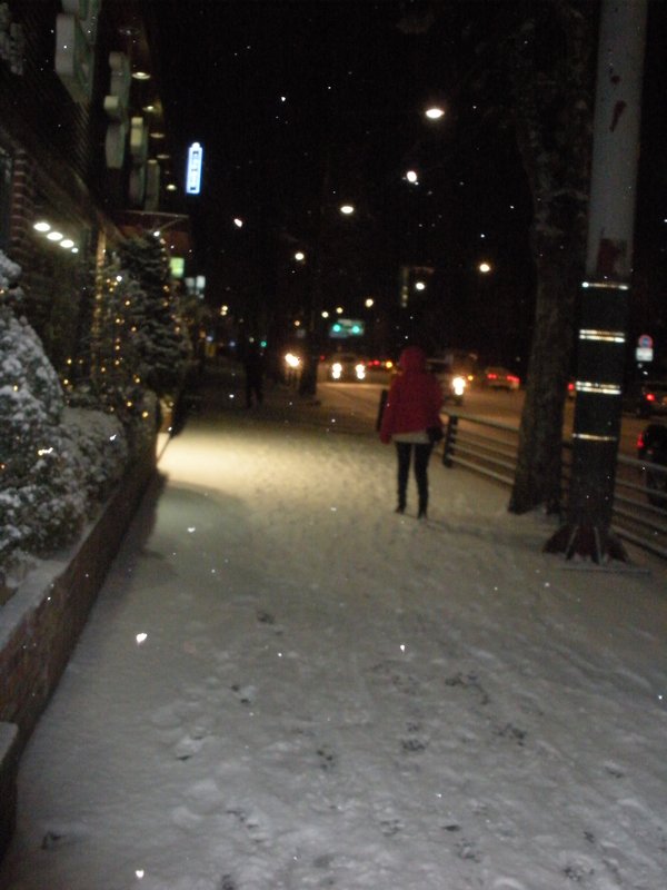 Snow in Seoul!