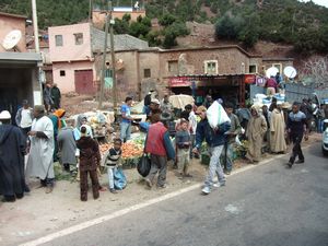 A Small Villiage on Market Day