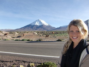 Jess and a volcano