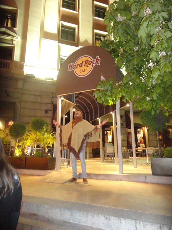 At the hard rock cafe, on my B-day