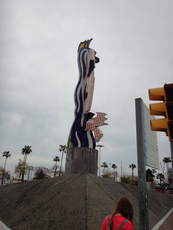 One of the statues on the Picasso walk..