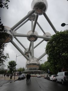 Jack and I outside the Atomium in Brussels