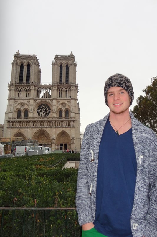 The world-known Notre Dame cathedral