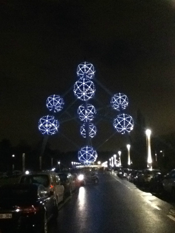 The Atomium, by night