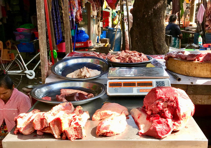 Beef being sold on the street