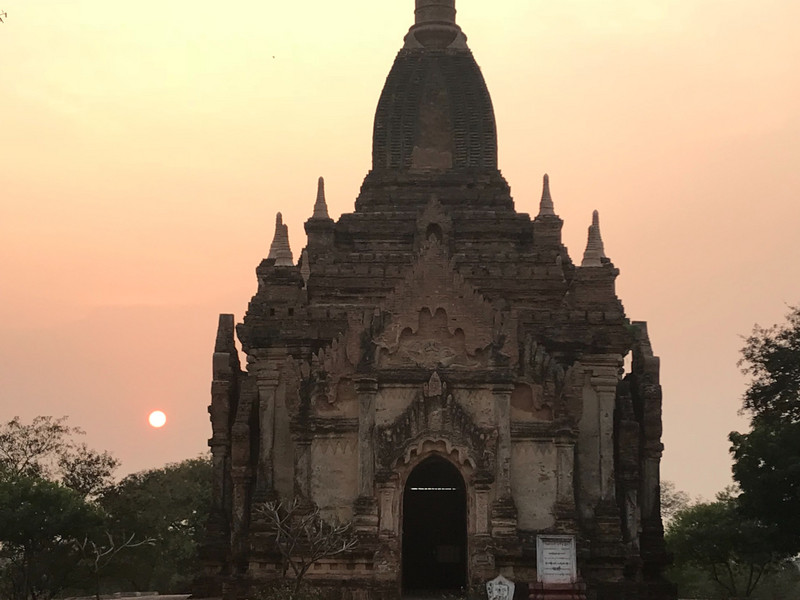 Sunset over temple...........