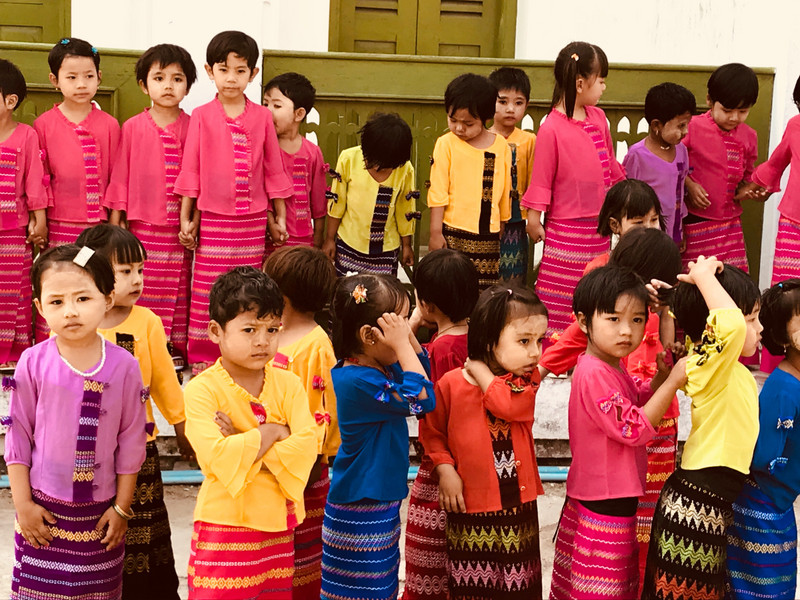 School children at Royal Palace, Mandalay