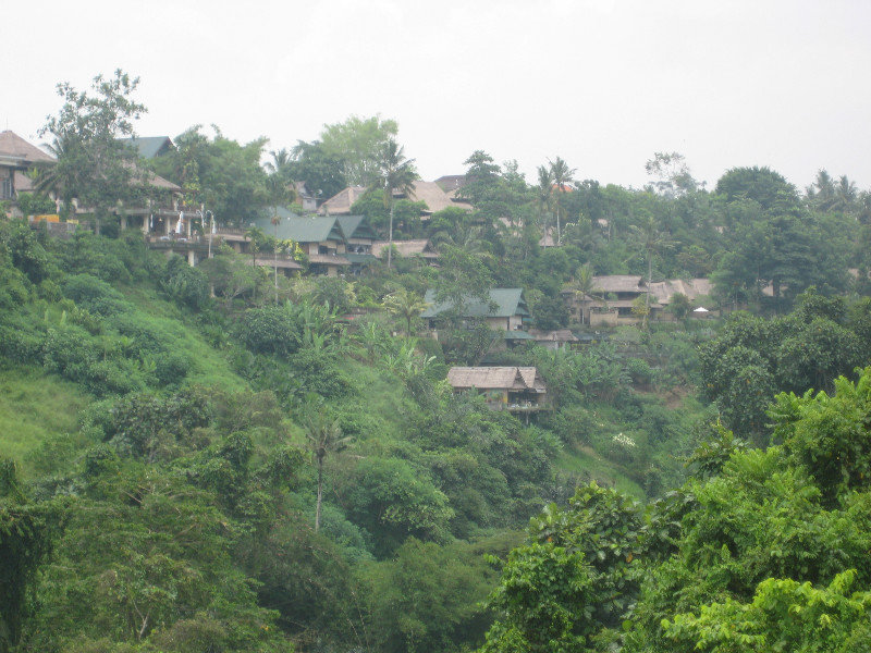 Village alongside hiking trail