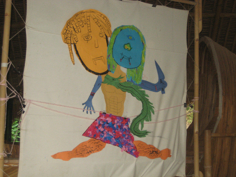 Student's painting at Green School