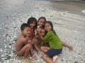 Local kids enjoying beach