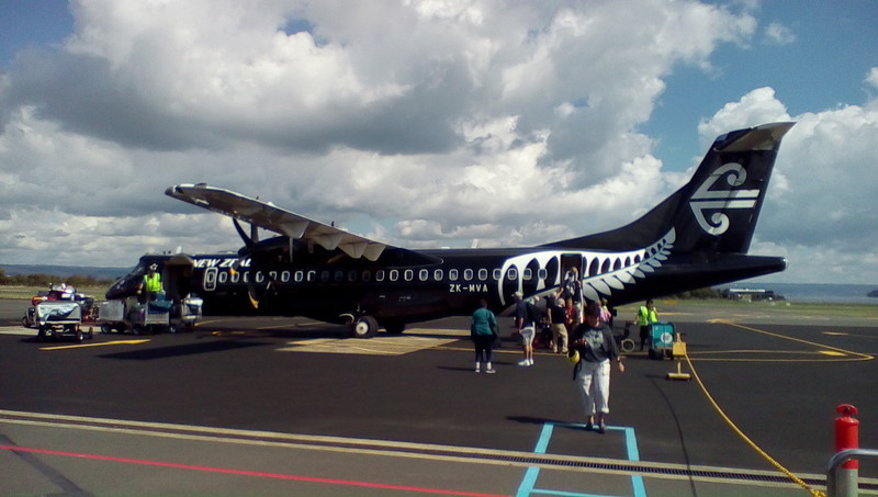New Zealand prop plane flew us from Queenstown to Rotorua