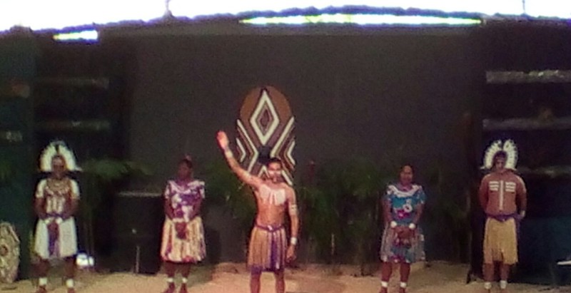 Traditional songs and dance performed by Tjapukai rain forest people