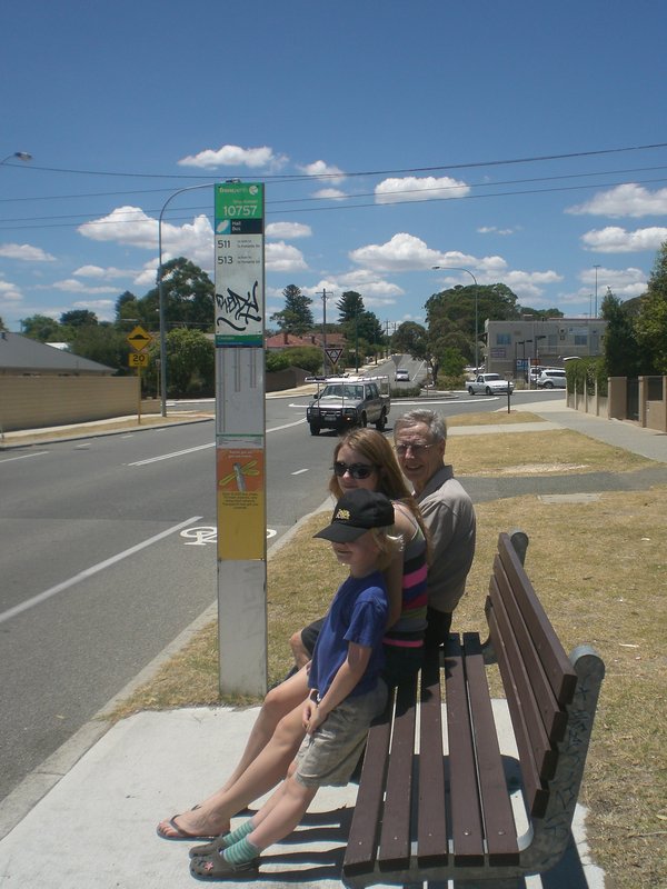 Catching the bus to Perth