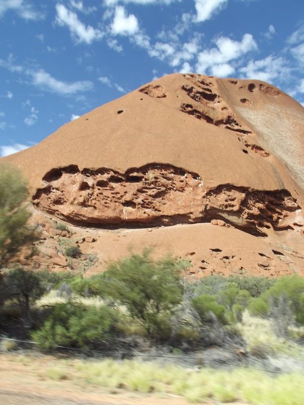 Honeycomb erosion in face of Uluru