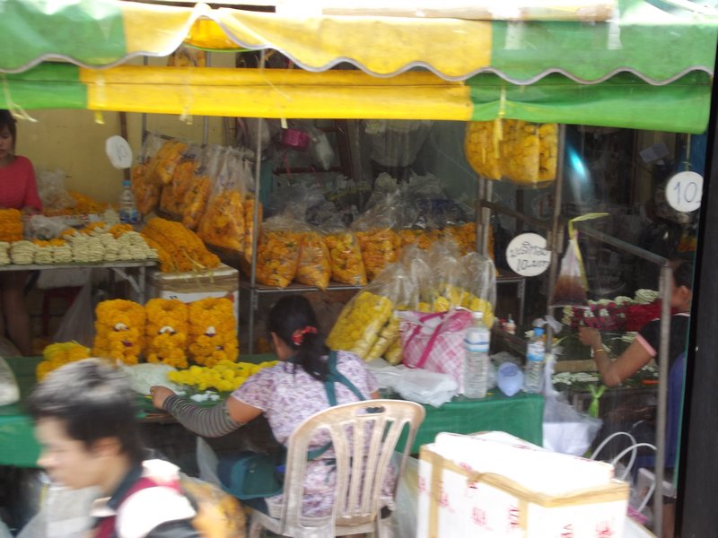 China Town marigold flower stalls