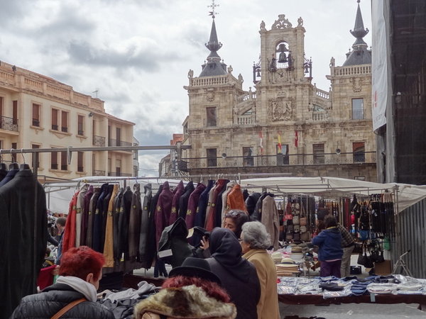 stalls in the plaza