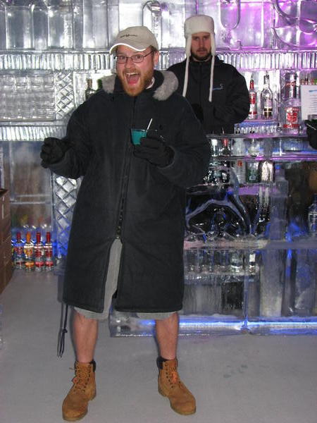 Rich in the Ice Bar
