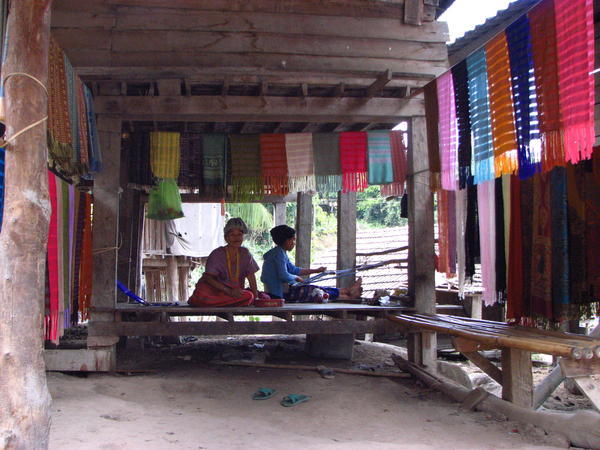 Ladies weaving