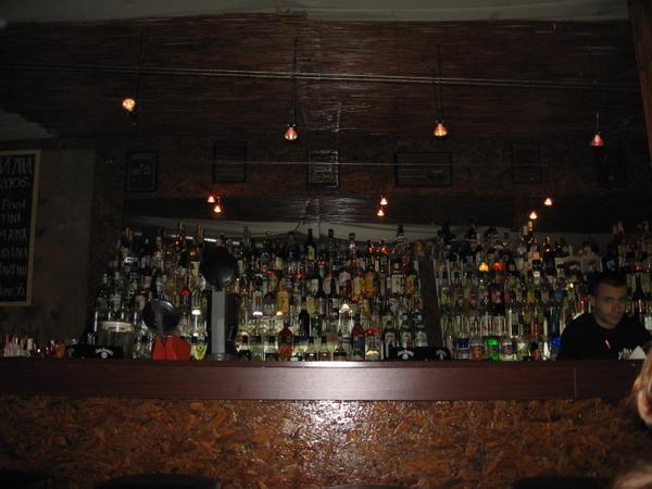 well stocked bar