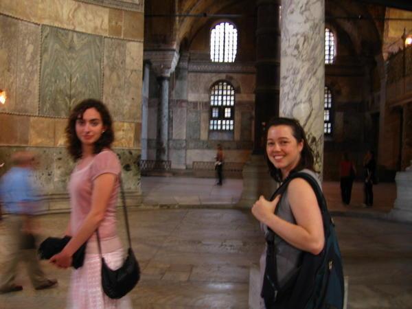 sarah n catherine inside a mosque