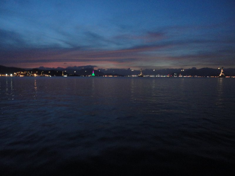 Nha Trang at night from boat