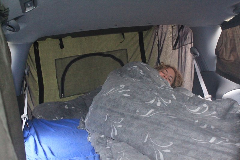 Sleeping in the Camper