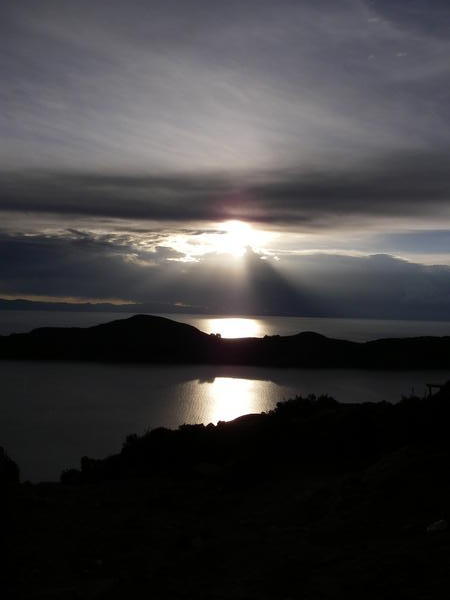 Solnedgang på Isla del Sol