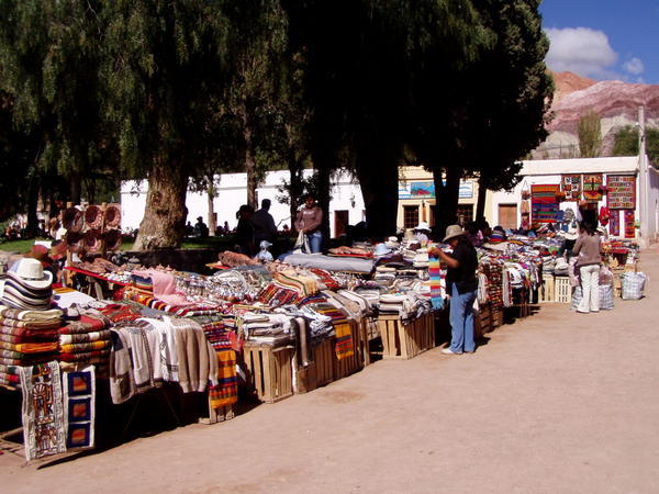 Souvenirsælgere i Purmamarca