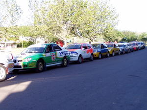 Rally-biler i La Cumbre