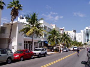 Ocean Drive; Boulevarden ved stranden