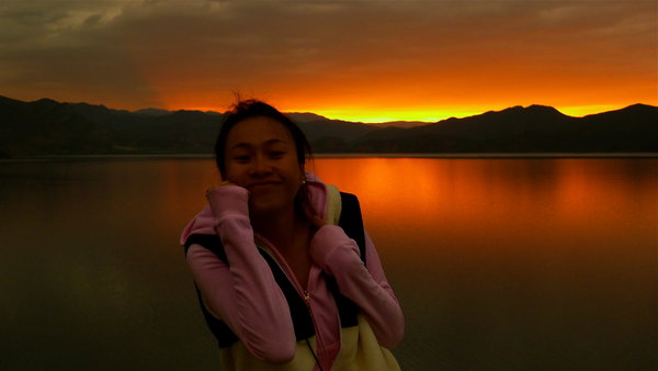 Sunrise over Lugu Lake