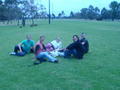 Chilling in the park with Clare's mates and the mad dogs!!
