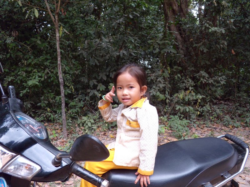 Girl on moped