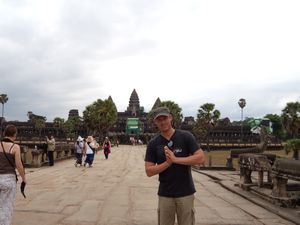 In font of Angkor Wat