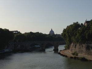 St. Peter's over the Tiber river