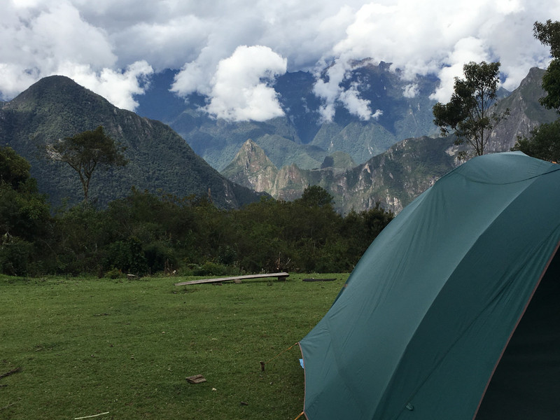 Out tent view of Machu Picchu