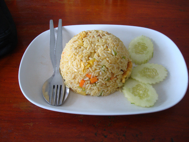Lunch, fried rice with pork