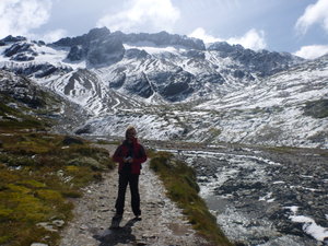 Trekking up to Glacier Martial