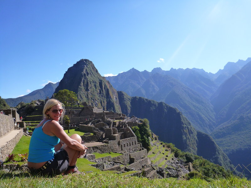 Taking in Wayna Picchu