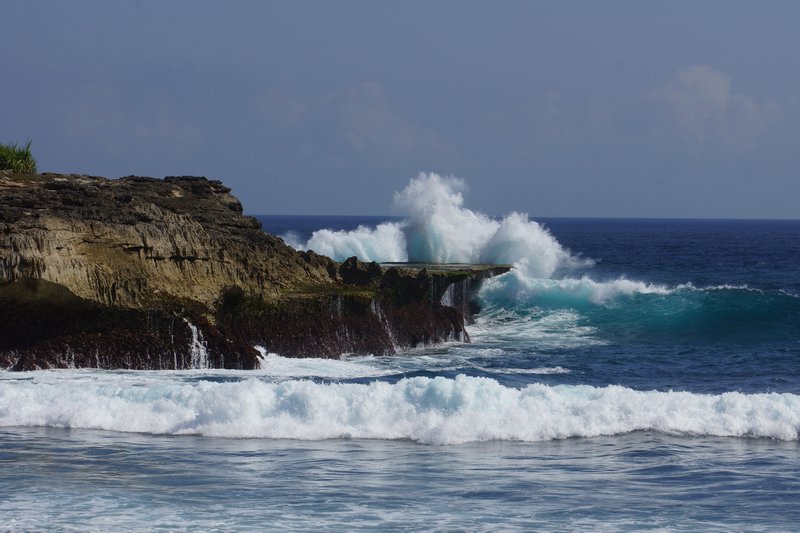 Wave crashing on the rocks