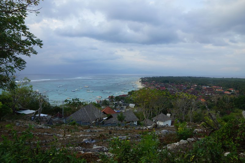 view from the hill on Jungubatu village
