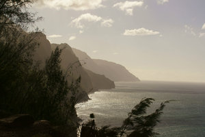 Na Pali coast in the afternoon sun 