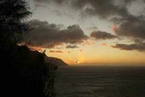 Sunset on the Na Pali coast