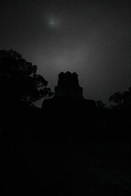 Tikal, Templo III in the moonlight