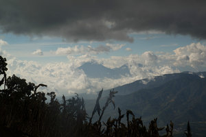 Walking down again, volcanoes near Lago Atitlan