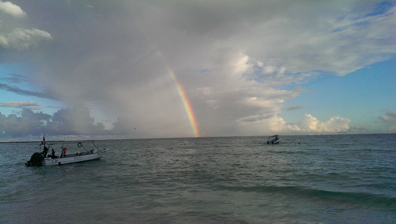 A nice rainbow in Playa del Carmen