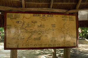 A map of the cave system Dos Ojos
