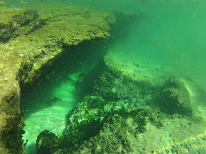 Casa Cenote, the exit at the ocean