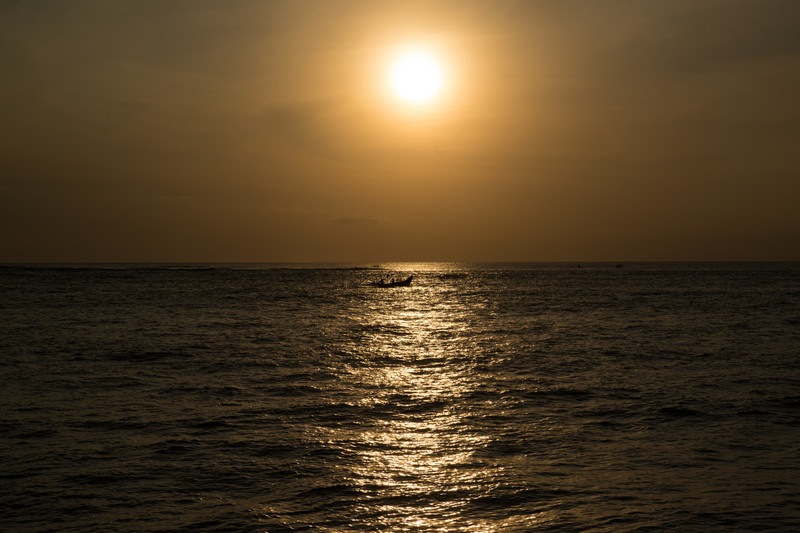 sunset at Kuta beach