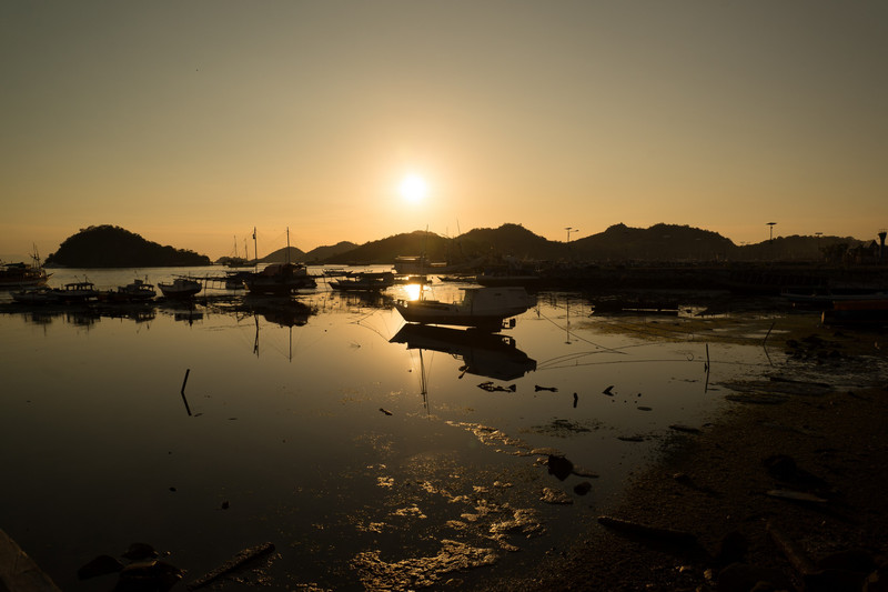 Sunset over Labuan Bajo habour